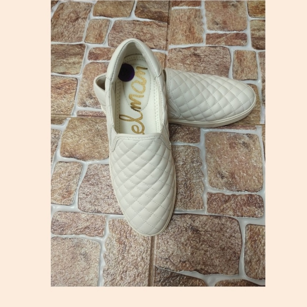 Sam Edelman White Leather Slip on Size 8.5